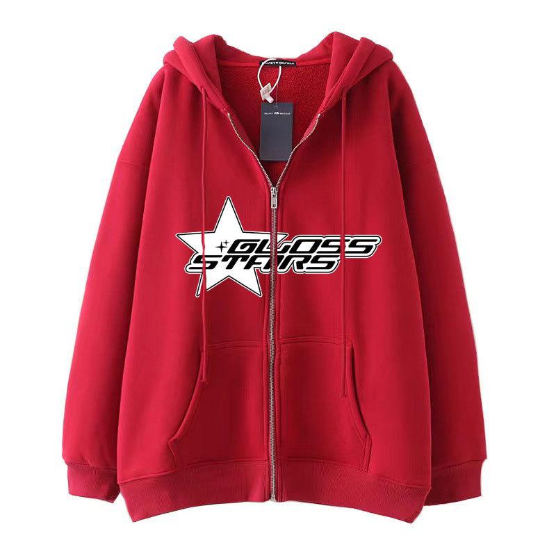 Европейская и американская мужская одежда Amazon Dark Style в стиле хип-хоп, готика Harajuku Y2K, толстовка с капюшоном на молнии с пентаграммой, куртка с капюшоном