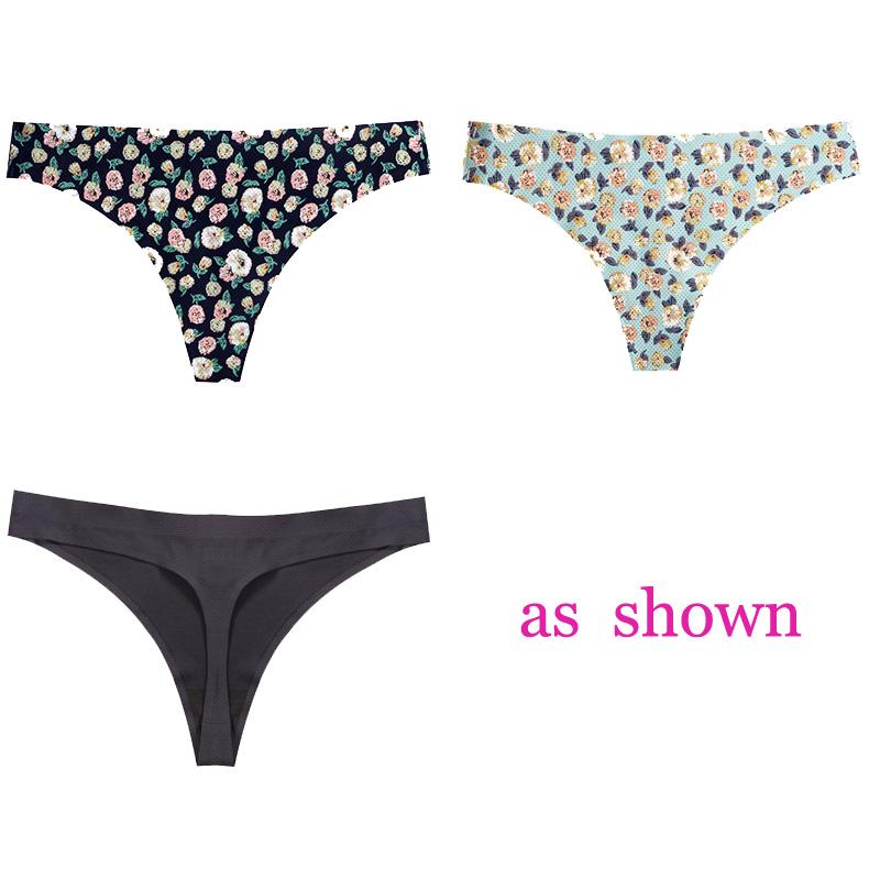 CINOON 3 шт./лот, женское сексуальное нижнее белье с цветами, соблазнительные трусики с низкой талией, стринги, дышащее нижнее белье без следов, стринги, нижнее белье