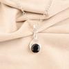 Black Onyx Gemstone 925 Sterling Silver Jewelry Handcrafted Fashionable Pendant CP-25-19