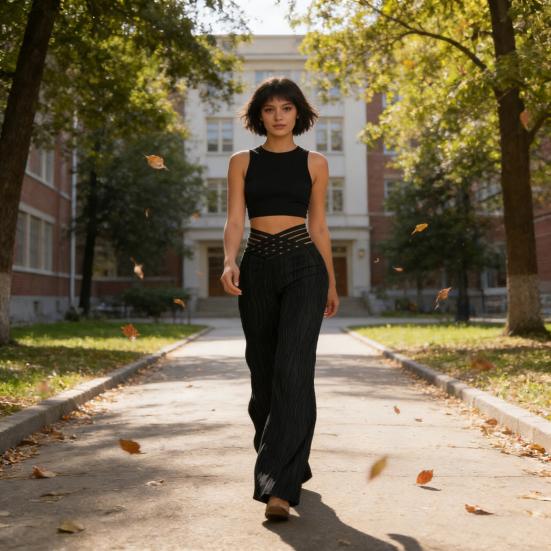 Расклешенные брюки больших размеров для женщин, V-образный вырез, высокая талия, брюки-клеш, повседневные брюки в стиле бохо с жаккардовым узором.