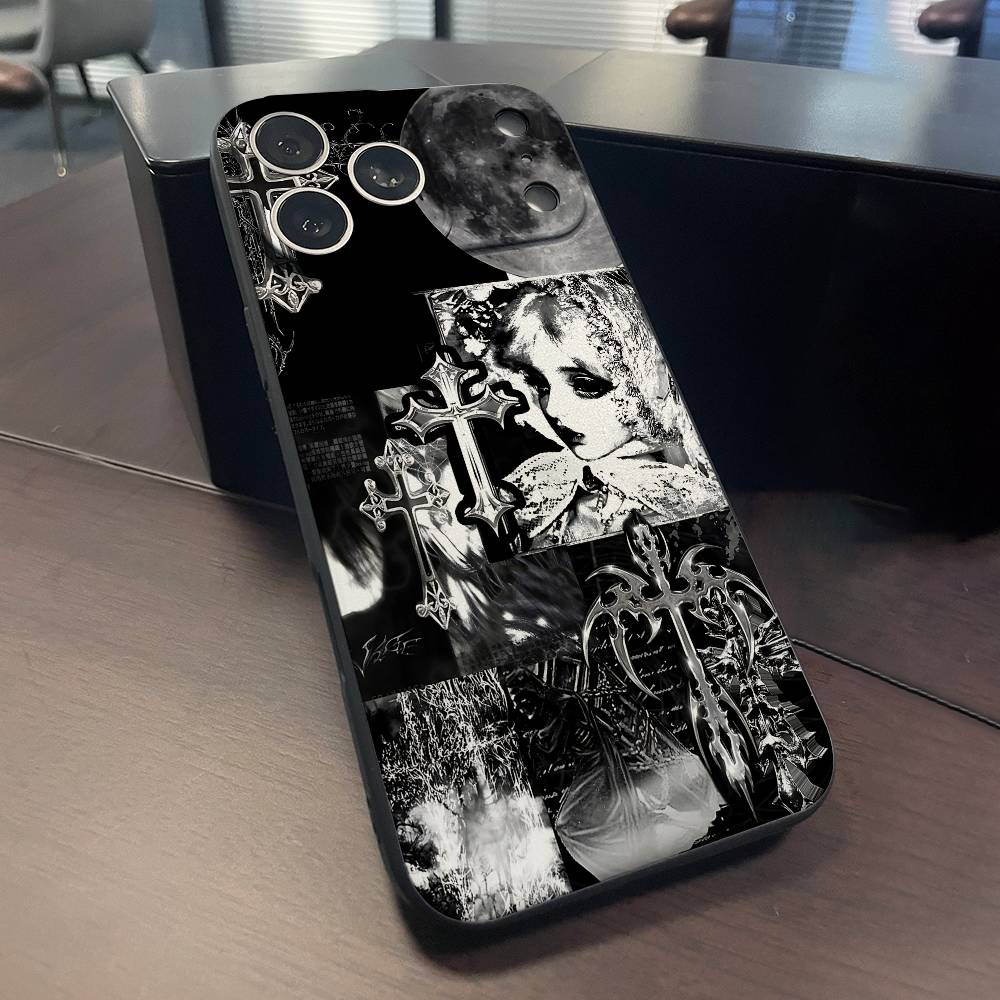 Emo Idk Dark Phone Case For iPhone 15,16,17,13,14,11,12,Pro,Max,Plus,E,Air,Mini Protect Shell