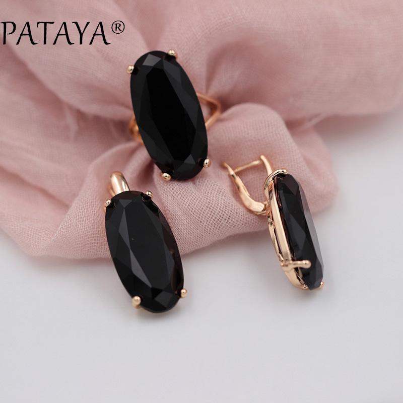 Прекрасный набор для женщин кольцо и серьги с большими камнями от PATAYA