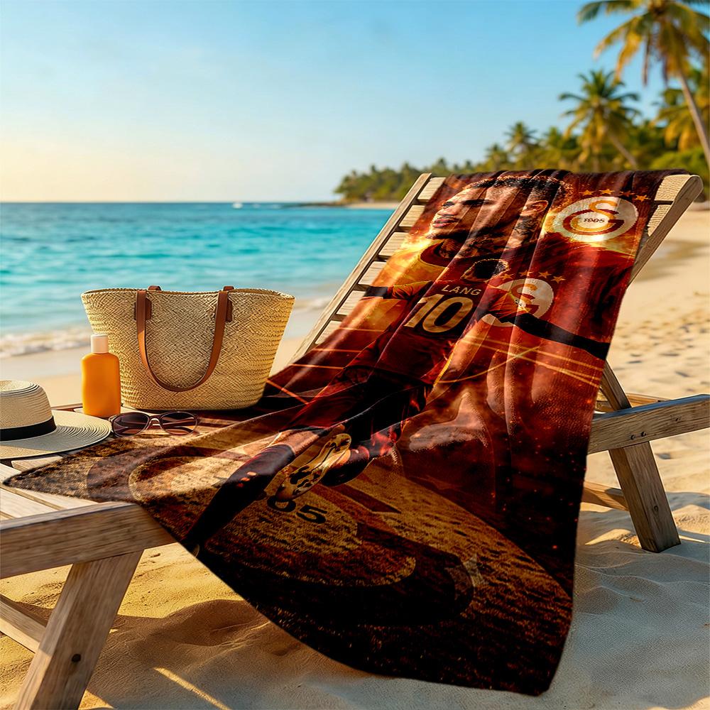Galatasaray Beach Towel Super Soft Microfiber Quickdry Fabric Comfortable Lightweight