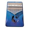 Cicogna 17-Key Kalimba, Cat Design, Wooden Thumb Piano, Finger Piano (Blue)