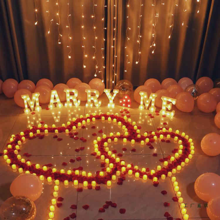 Romantic Indoor Proposal & Celebration Candle Decor Set