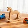 Деревянная фигурка лошадки-качалки, винтажная маленькая скульптура лошади, настольное украшение для свадеб, детских праздников, вечеринок, домашнего декора