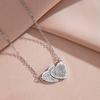 Magnetic Love Heart Pendant Necklace Rhinestone Heart Necklace  Valentine's Day Gift