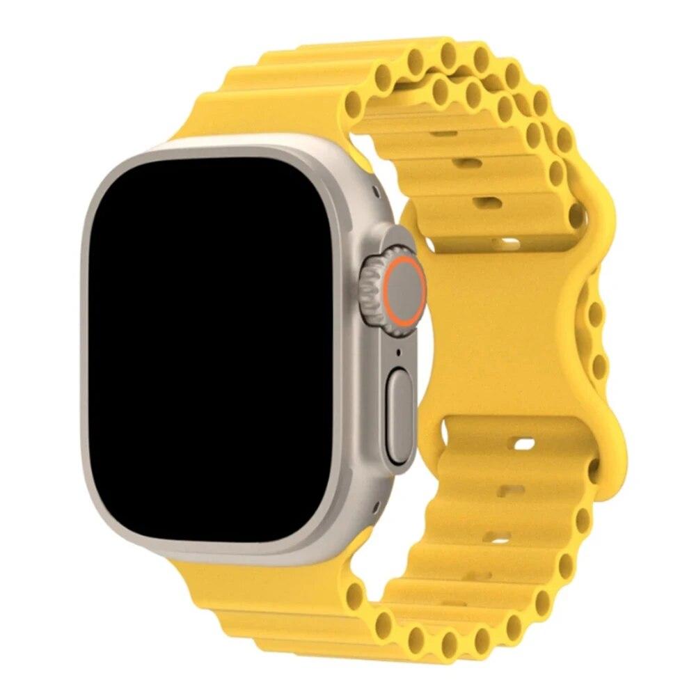 Силиконовый ремешок для Apple Watch Ultra 1 2 3, 49 мм, браслет для iWatch Series 9 8 7 6 5 4 3 2 SE, 42 мм 44 мм 45 мм, сменные ремешки