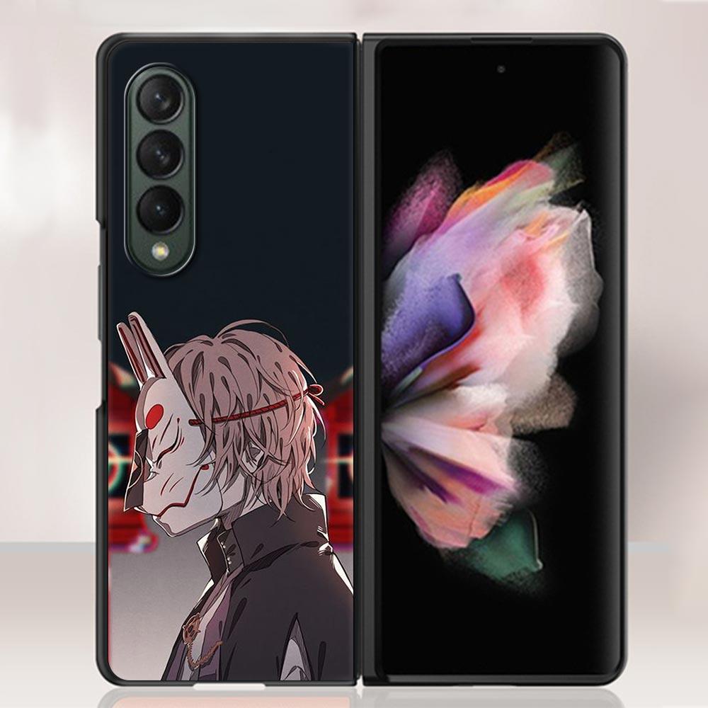 Чехол Zfold4 для Samsung Galaxy Z Fold3 5G, жесткий пластиковый тонкий чехол, ультратонкий чехол для телефона Galaxy Z Fold 3, аниме-маска лисы