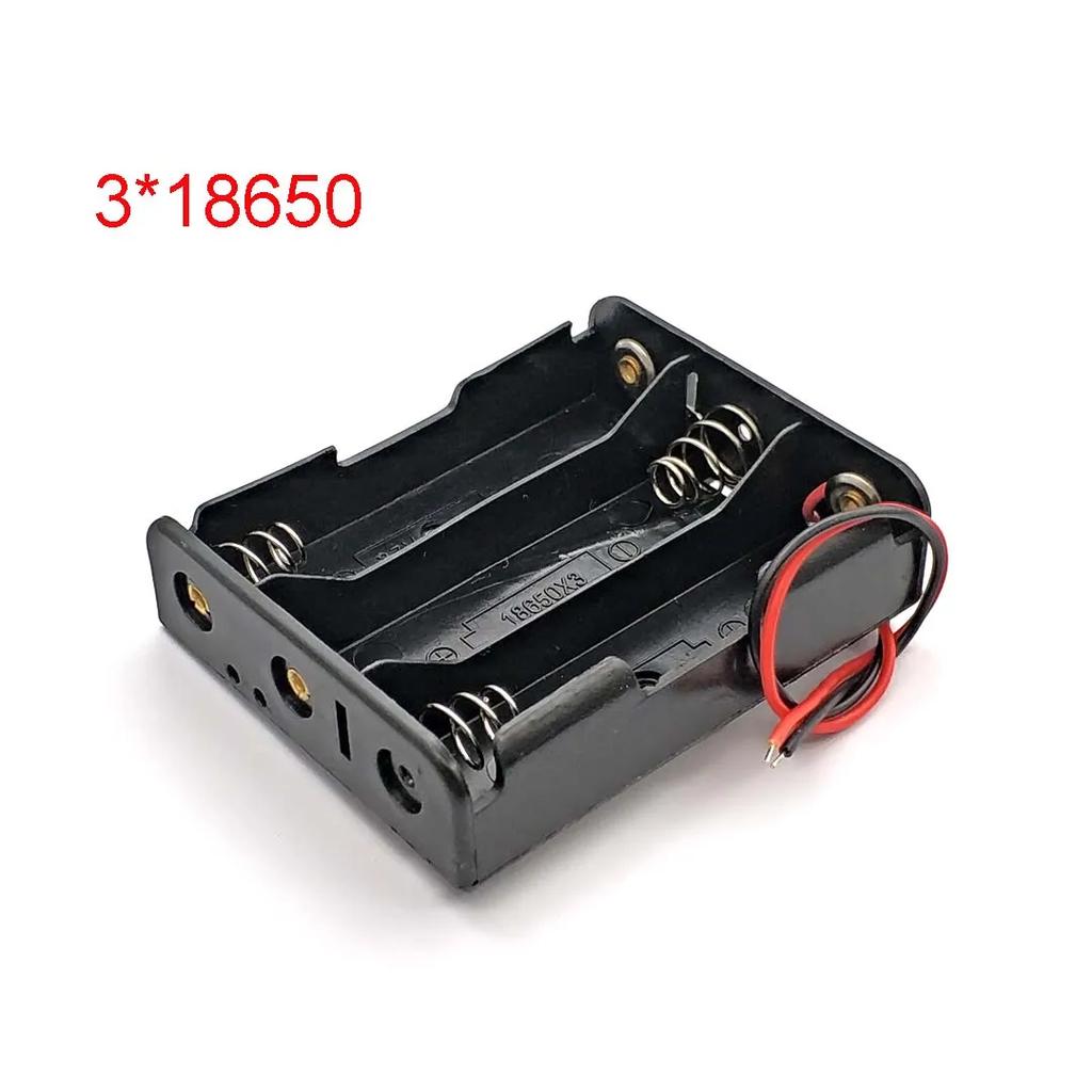 18650 Battery Storage Box Case DIY 1/2/3/4 Slot Way DIY Batteries Clip Holder Container with Wire Lead Pin