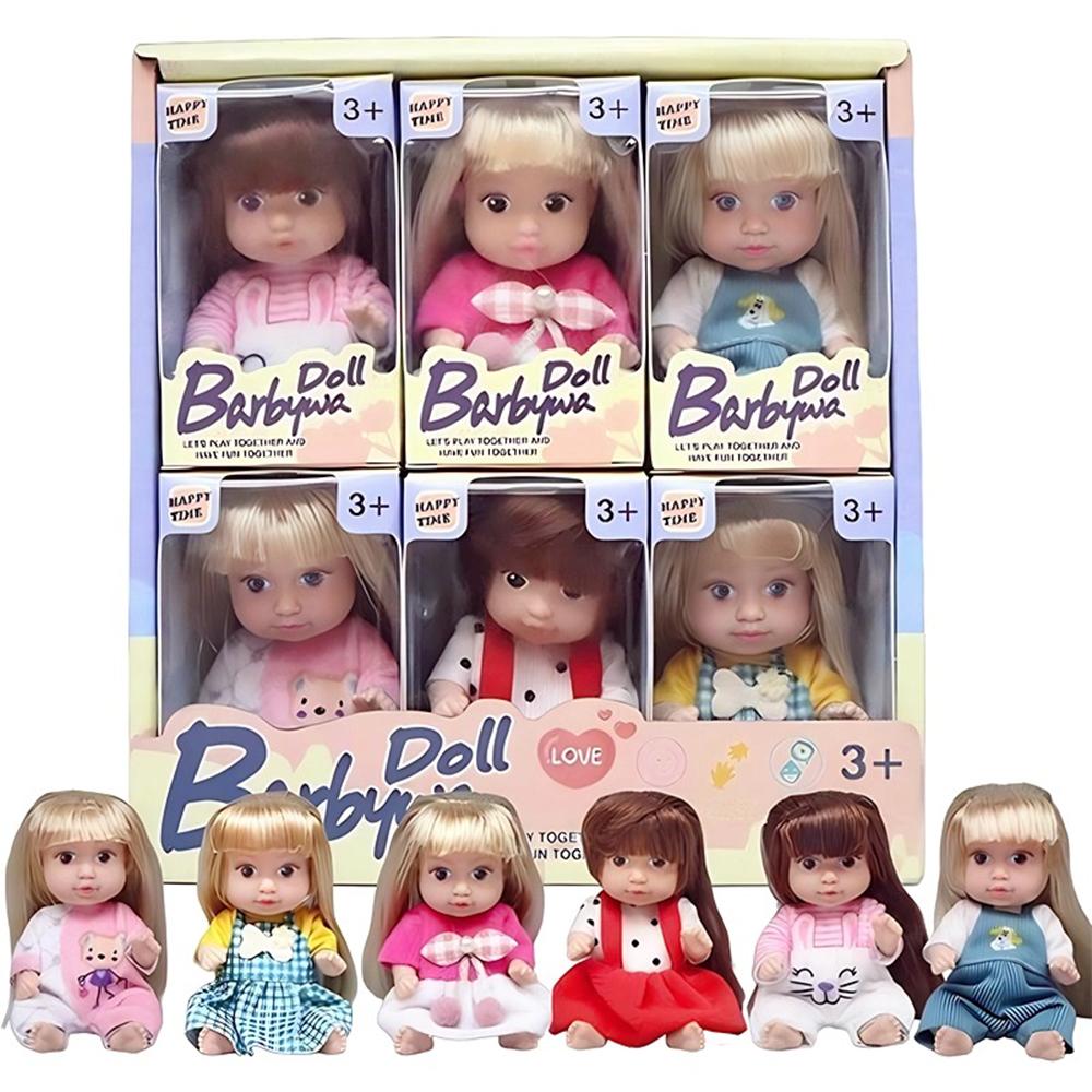Набор игрушек «Кукла Реборн», 6 шт., Имитация куклы-принцессы, Мини-милый спящий младенец с одеждой и аксессуарами, Подарок на день рождения для ребенка