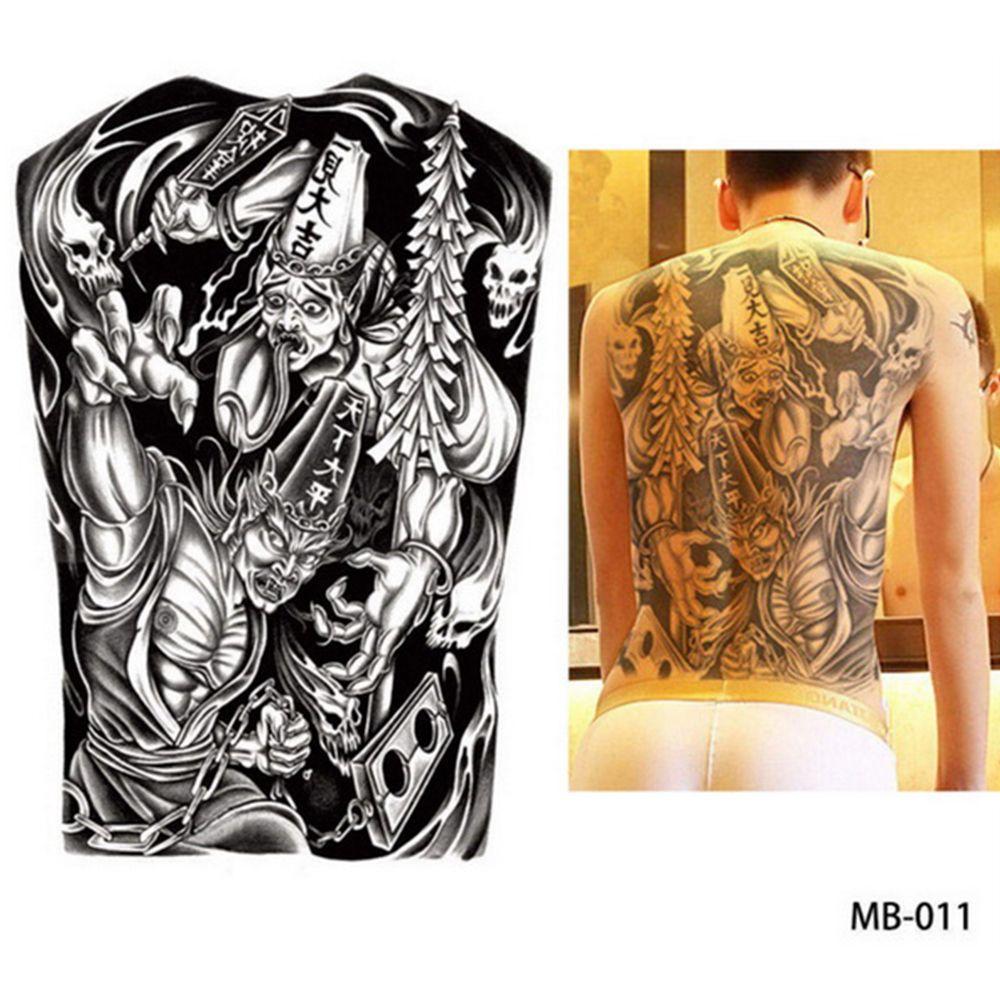 Wolf Large Tiger Dragon Full Back Tattoo Stickers Tattoo Sticker Waterproof Decal TemporaryTattoo