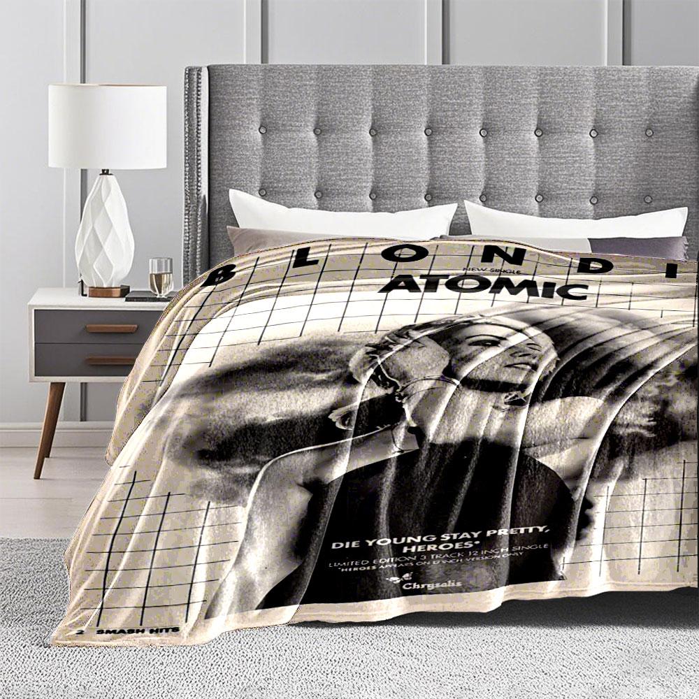 Monochrome Vintage Music Art for all seasons blanket lunch break throw gift