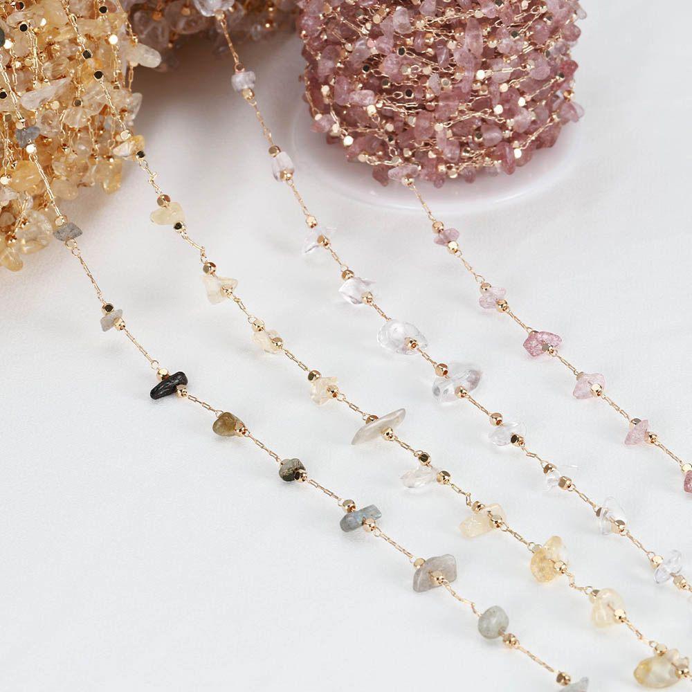 Crystal Findings For DIY Beads Chains Handmade Accessories Stone Chain Necklace Bracelet Components