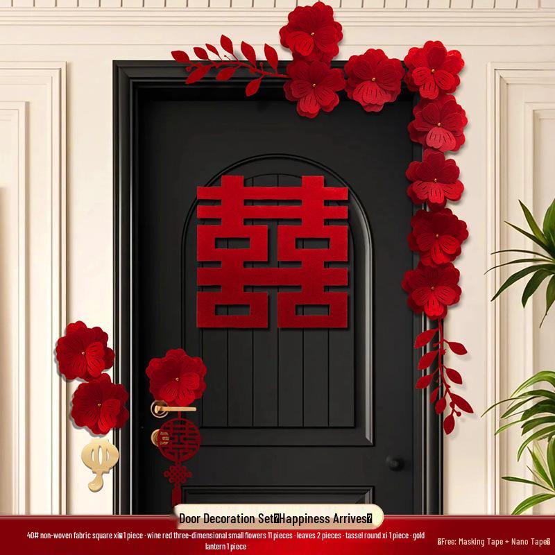 3D Свадебные фонари «Двойное счастье» для украшения - Подвесные украшения для свадебной комнаты, потолка гостиной, стороны жениха и невесты.