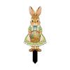 Easter Bunny Garden Stake Weatherproof Spring Yard Art Stake Festive Rabbit Egg Gnome Lawn Stake for Outdoor Planter Flower Bed Easter Decoration