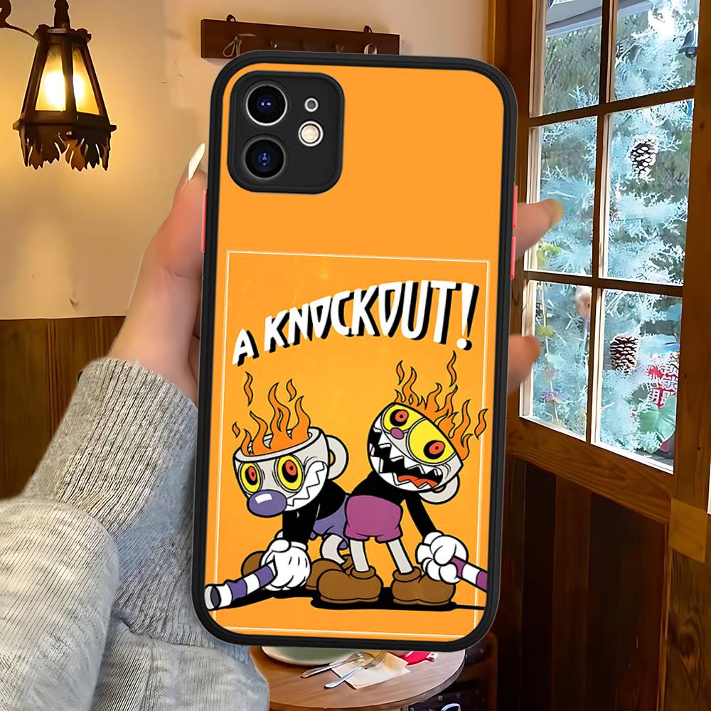 Чехол для телефона C-Cuphead Classic Game для iPhone 16 15 14 13 12 11 Pro Max XS Max X Plus Матовый ударопрочный чехол