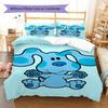 Blue's Clues Pattern Bedding,Quilt Set Quilt Cover Pillowcase Home Birthday Gift (1 * duvet cover + 2 * pillowcase, without core)