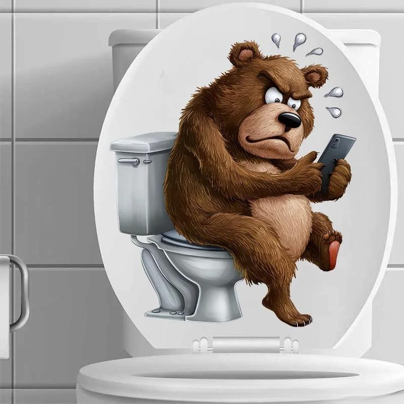 1 шт. Забавные наклейки на сиденье унитаза из ПВХ с животными Обезьяна Зебра Жираф Декали Водонепроницаемый Декор для стен ванной комнаты и двери Креативные съемные наклейки
