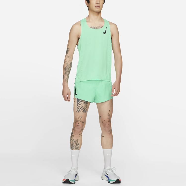 Nike Мужские дышащие шорты для бега Aeroswift 2 дюйма, зеленые CJ7838-342
