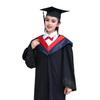 Bachelor Uniform with Hat V Neck Knee Length Long Sleeve Hidden Button Liberal Arts Student Graduation Robe Graduation Party Clothes