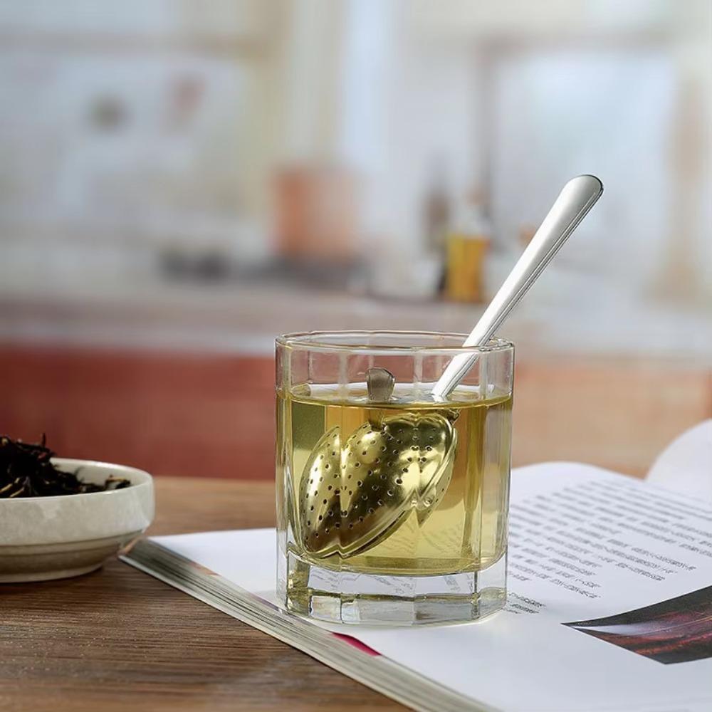 2 Piece Stainless Steel Tea Filter Spoon Long Handle Tea Brewing Tool Tea Infuser Sieve Spices