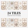 24 штуки плитки в европейском стиле, наклейки на стены, водонепроницаемые и маслостойкие наклейки для плитки для кухни и ванной комнаты, самоклеящиеся