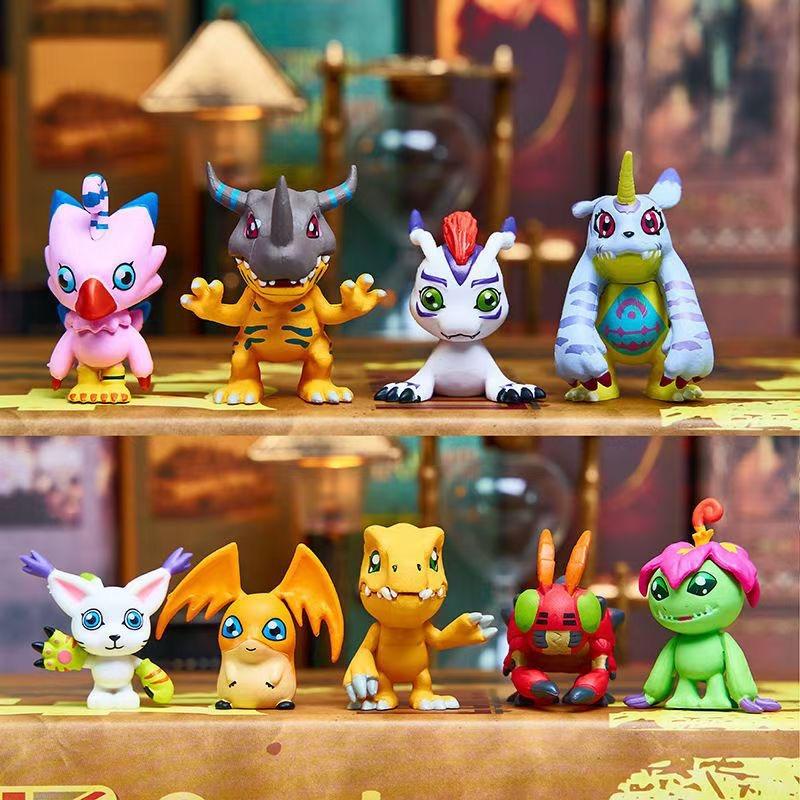 Набор из 9 милых японских фигурок аниме Digimon Adventure, включая Агумона, Патамона и Габумона. Настольные фигурки из ПВХ.