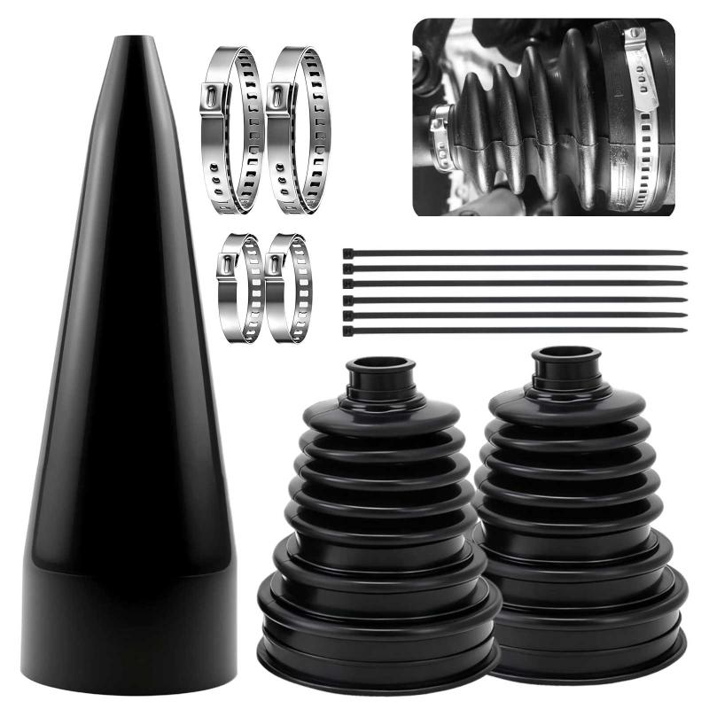 CV Joint Axle Boot Repair Kit 2PCS Drive Shaft Dust Cover Set with Expander Tool for DIY Car Enthusiasts