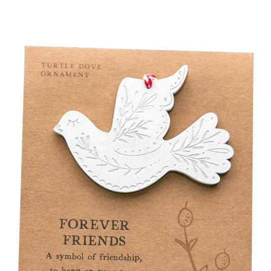 Дружба Рождественское украшение с конвертом для сообщения Дружба Голубь Поздравительная открытка Друзья навсегда