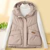 Fashion Winter Warm Vest Woman Sleeveless Parka Casual Thick Women's Jackets