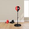 Boxing Set with Stand, Gloves, and Reaction Ball for Indoor Fitness Training All Ages
