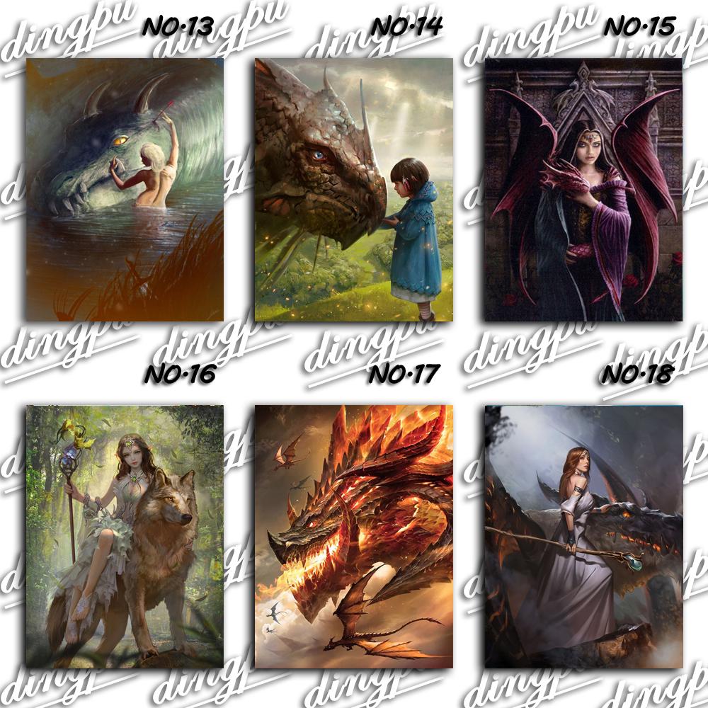 5D DIY Алмазная картина Полный круглый Алмазная вышивка Мозаика Алмазный горный хрусталь Картинки Украшения для дома