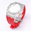 Для Casioak G-Shock GA-2100 GM-2100 GMA-S2100 GA2100 Мод-комплект Прозрачный корпус из поликарбоната Резиновый ремешок Запасные аксессуары для ремешка часов