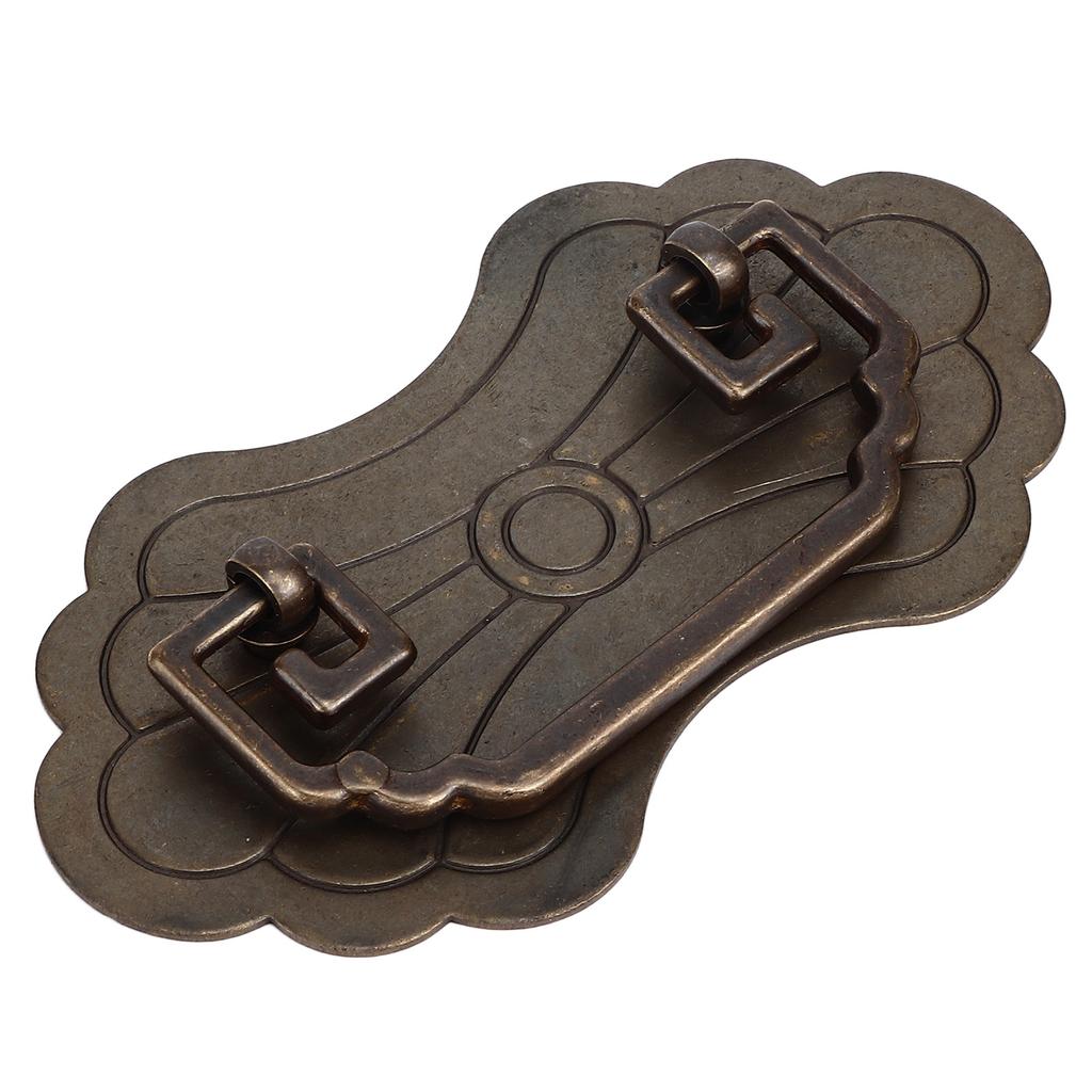 Антикварная ручка для ящика 12,8x7 см, цветки богатства, ретро-китайский стиль, латунные винтажные ручки для ящиков