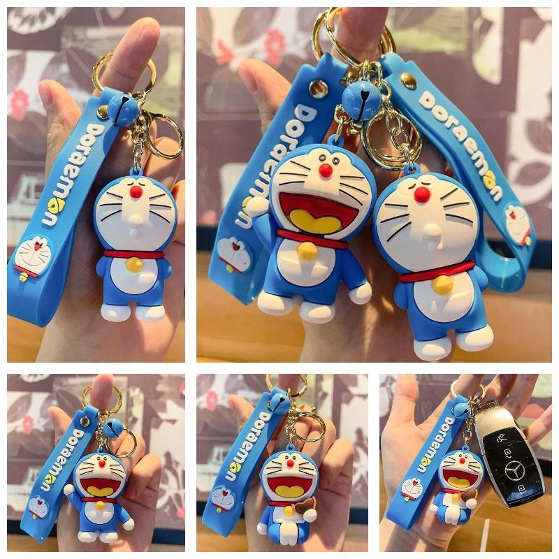 Милый брелок Дораэмон из ПВХ, брелок для ключей от машины, аксессуары для сумки, оптом