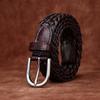 3Cm Wide Woven Belt Men'S Leather Handmade Woven Belt Pure Cowhide Pin Buckle Couple Casual Versatile Belt Women