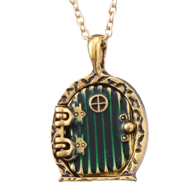 New Lord Same Ring Dwarf House Door Necklace Retro Movie Series Exquisite Open Pendant Necklace Party Jewelry Gifts