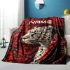 Home Customize Your Name Blankets Leopard On Red Carpet Pattern Comfortable Soft Lightweight Allseason Multipurpose Blanket For Picnics Sofas Offices