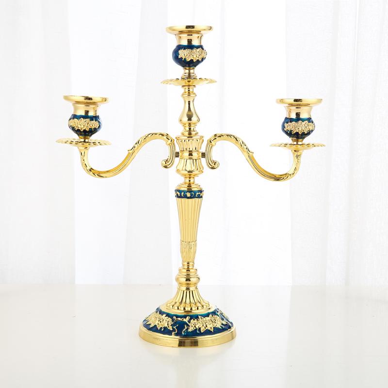 European Candle Holder Decoration for Home Use, Hotel bar Desktop Decoration, Metal Candle Stand, Candlelight Dinner Decoration