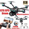 2025 New GT6 Drone 8K Professional HD Dual Camera GPS Smart Return 5G WIFI Obstacle Avoidance Brushless Foldable Quadcopter Dron