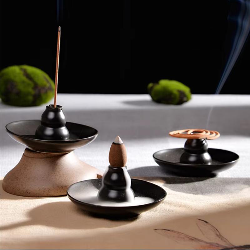 Hot Ceramic Dragon Incense Holder Smoke Backflow Incense Waterfall Burner Mini Office Desk Home Decor Teahouse Lotus Ornaments 7