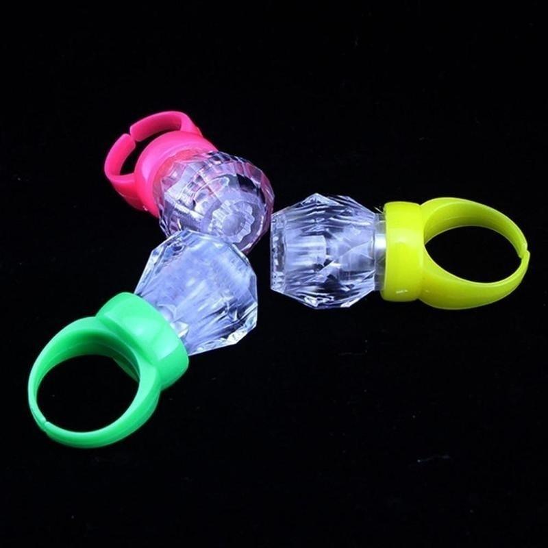 10 шт. многоцветный яркий светодиодный лазерный кольцевой светильник на палец, лампа, лучи, факел для вечеринки, КТВ, бар, подарок