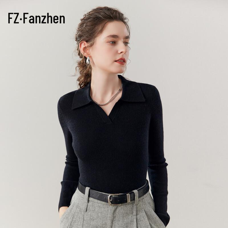 Женский кашемировый джемпер-поло Fanzhen Осень/Зима 2025