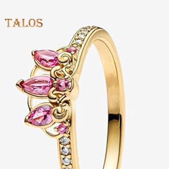 Кольцо на палец с блестящими стразами, инкрустированное в форме короны, кольцо принцессы в винтажном стиле, женское кольцо, ювелирное изделие, подарок