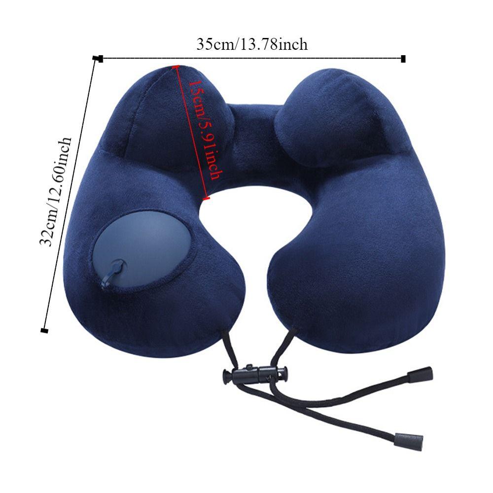 Hand Pressing Inflatable Travel Pillow U-Shaped Neck Support Cushion Neckrest Pad  Tourist