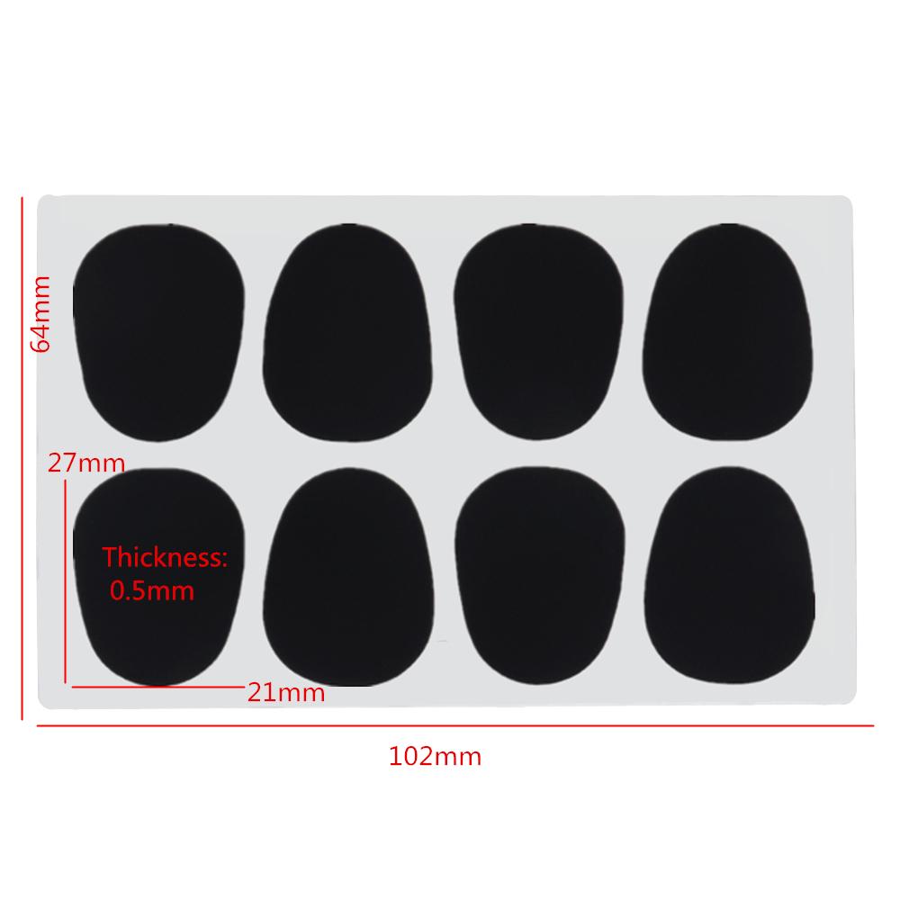 8pcs/lot Black Silicone 0.5mm Alto Tenor Rubber Saxophone Clarinet Mouthpiece Cushions