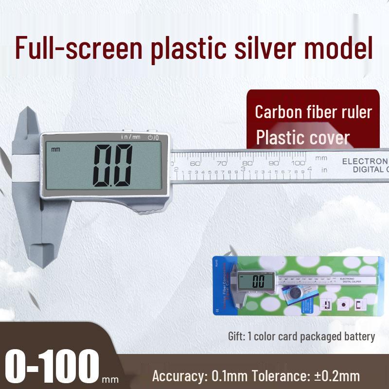 High-Precision Digital Vernier Caliper for Jewelry & Crafts: All-Plastic Design, Ideal for Measuring Small Items like Bracelets and Pearls.