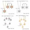 Zinc Zinc Zinc Alloy Christmas Jewelry Set Rhinestone Snowflake Necklace Xmas Dangle Earrings  Party