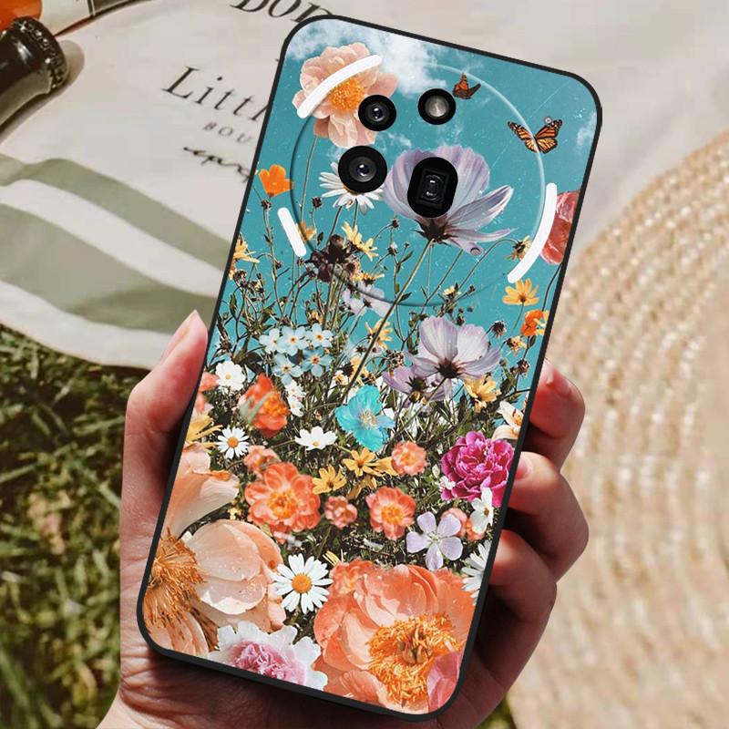 For Nothing Phone 3A Pro Case Phone3A Pro Cool Painted Silicone TPU Soft Cover for Nothing Phone 3A Pro A059P Cases Black Shells